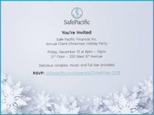 Safe Pacific Christmas Party Invitation 2019